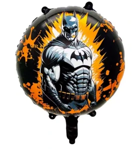 Balónek kulatý Batman s lávou – fóliový balónek na dětské narozeniny se superhrdinou