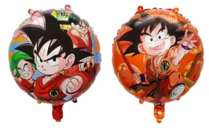 Balónek Dragon Ball oranžový – kulatý fóliový balónek na dětské narozeniny s anime motivem
