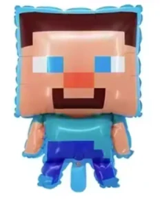 Balónek Minecraft – fóliový balónek ve tvaru postavy Steve na dětské narozeniny