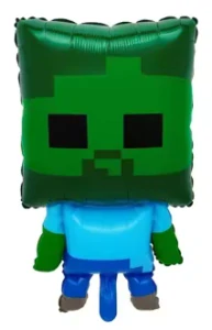 Balónek Minecraft – fóliový balónek ve tvaru postavy Zombie na dětské narozeniny