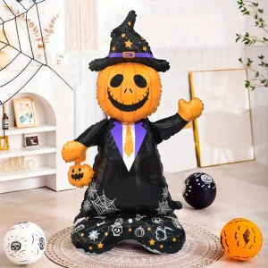 Velký balónek dýňák – fóliový balónek na Halloween a podzimní výzdobu